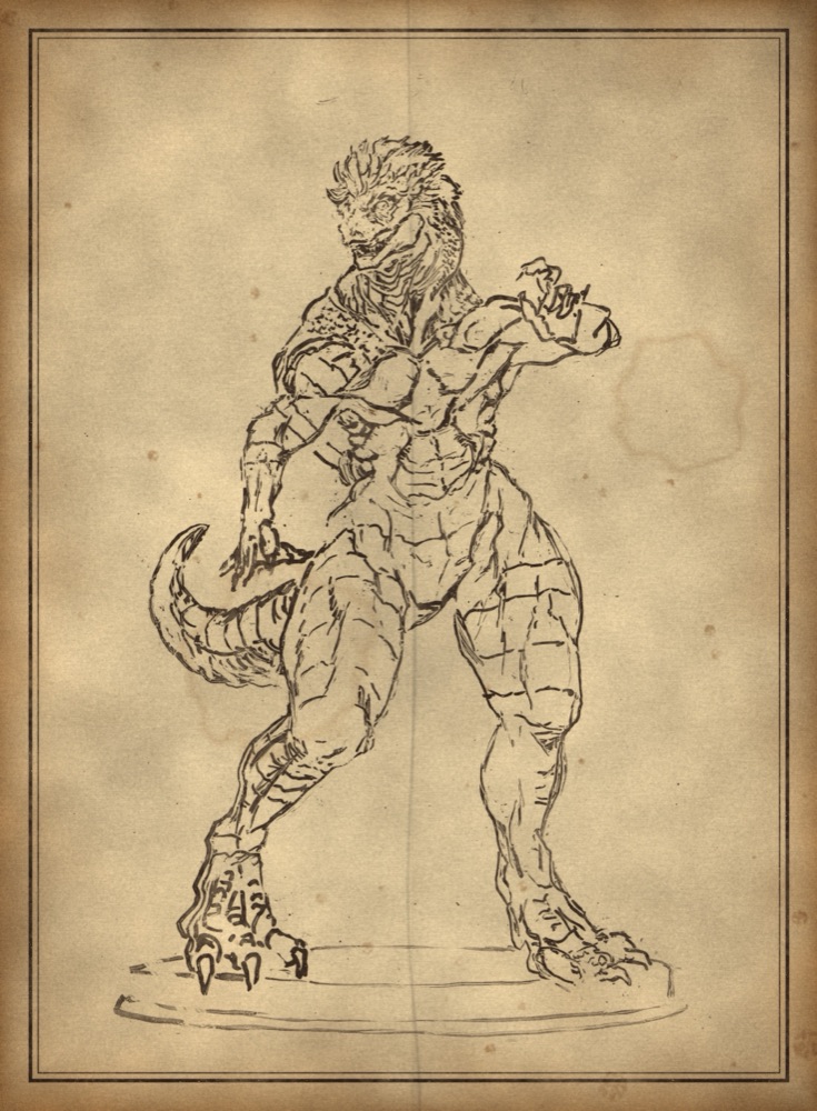 復元図 獣脚類型（舟津の像の型）